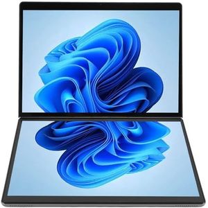 KKPLZZ Laptop 13,5 inch 2,5 K Dual Touchscreen Quad Core 9000 mAh Laptop voor professioneel werk en games 100-240 V (EU stekker DDR5 16G + 1T)