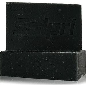 Solpri Schild Schimmeldodende houtskool puimsteen exfoliërende zeep Bar 4 oz