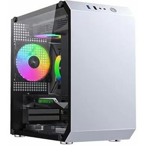 Mid-Tower M-ATX/MiniITX/ATX Computerbehuizing, Dubbele Gehard Glazen Panelen, Verticale GPU-beugel Ondersteunt Waterkoeling