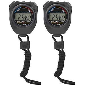 Stopwatch, stopwatches voor sport, stopwatch, 2 stuks, digitale sportstopwatch, multifunctionele timer, digitaal, lcc, draagbaar, zakstopwatch voor racen/hardlopen