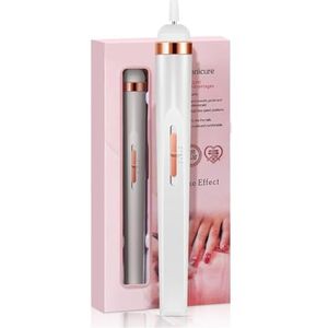 Draagbare elektrische nagelboormachine, USB-oplaadbaar, manicureset for exfoliatie en polijsten van nagelsalons for thuisgebruik(White-Pro)