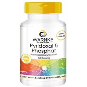 Pyridoxaal-5-Fosfaat 100 mg - 120 capsules P-5-P met 25 mg zink, 68,5% vitamine B6 | Warnke Vitalstoffe - Duitse apothekerskwalitei