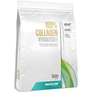 Maxler collageenpoederhydrolysaten uit grasgevoerde landbouw - smaakloos eiwitpoeder - puur premium collageenpoederhydrolysaat - collageenpeptiden - 50 porties collageenhydrolysaatpoeder - 500 g