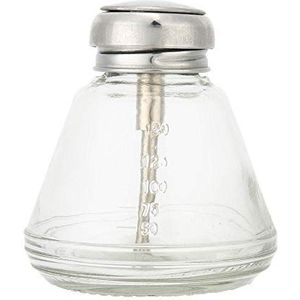 Pompdispenser, Glazen Zeepdispenser Pompfles, voor Nail Art Polish Remover Nail Art Pompdispenser - Lege fles Vloeibare container Persfles 150ml(transparant)