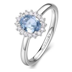 Brosway FANCY women's ring 925 silver with white and blue zircons FCL74E size. 20