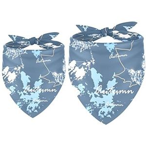 2 Pack Hond Bandana Zilver Glitter Textuur Esdoorn Leave Meisje Jongen Huisdier Slabbetjes Hond Sjaal Hoofddoek Wasbare Bandana Accessoires voor Kleine Medium Grote Honden Puppy Kat Huisdier