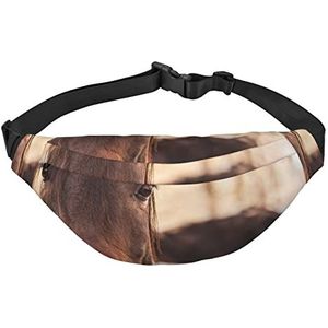 Bruine Paarden Reizen Running Grote Crossbody Tas Heuptas Mode Leuke Heuptas Outdoor Sport Waistpack, Bruine paarden, One Size