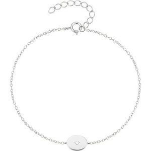 S925 zilveren mini kruis enkele zirconia damesarmband prachtige eenvoudige gepersonaliseerde fijne kettingarmband leuk cadeau (Color : 8)