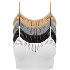 4-Pack - Naadloze verkoelende voorcomfortbeha zonder pads en met verstelbare bandjes voor sport, vrije tijd en werk