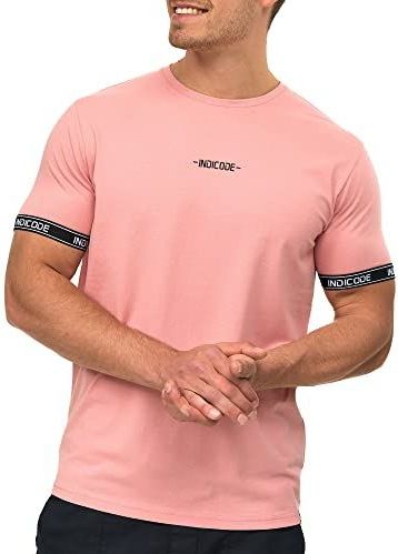 INDICODE JEANS Shirt 'Lutzy'  pink / zwart