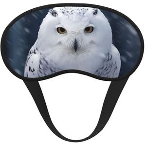 Sneeuw Uil Slaapmasker Zacht Comfortabel Oogmasker met Verstelbare Riem Verduisterende Oogslaap Schaduw Cover voor Vrouwen Meisjes Mannen Reizen Yoga Dutje Shift Werk