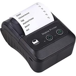 Etiketprinters Draagbare telefoon thermische ontvangstprinter 58mm mini-formaat om de hand te dragen Handbediende draadloze Bluetooth-printer (Color : Printer and Paper, Size : M)