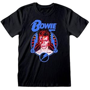 Heroes Inc David Bowie Starburst T-shirt, Zwart, S