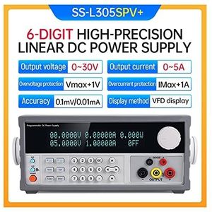 DC Bench Power Supply Variable, A-BF Programmeerbaar 6 cijfer Dc Gestabiliseerde voeding 110 -V / 220-V Laag rimpeling Laboratorium Power Bench Source Voltage Regulator Module lichtgewicht, draagbaar