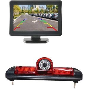 Achteruitrijcamera 170 graden achteruitrijcamera remlicht 4,3 inch monitor voor PEUGEOT voor Boxer 2006-2015 Parkeercamera(A)
