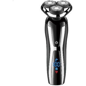 Elektrisch scheerapparaat， Nat-droog elektrisch scheerapparaat for mannen, roterende baard, elektrisch scheerapparaat, scheerapparaat, verzorgingsset, oplaadbaar lcd-scherm