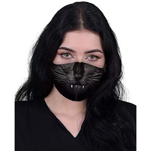 Spiral Direct Masker CAT FANGS Mondkapje Zwart