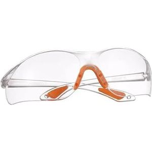 Transparante veiligheidsbril tegen krassen, stof- en winddicht, oogbescherming voor vrouwen en mannen (transparant)