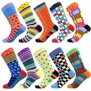 BISOUSOX Sokken Grappige Herensokken Vrolijke Sokken Heren Katoen Nieuwigheid Sokken Mannen Cadeau voor Mannen Kleurrijke Sokken Verjaardagscadeau