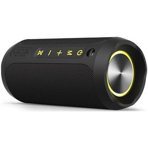 EDUPLINK bluetooth speaker, draagbare draadloze speaker, IPX7 waterdichte speaker, TWS gekoppeld stereo, lange speelduur voor thuis, op reis, zwart