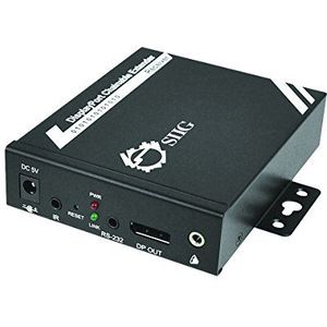 SIIG CE-DP0611-S1 DisplayPort naar Cat5E Daisy Chain HD met RS-232 & IR, Repeater, Video/Audio/Infrarood Extender, 328', Zwart