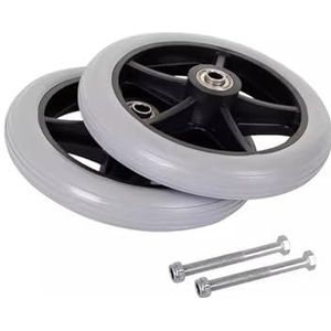 6 inch wielen massief wiel reizende trolley zwenkwiel winkelwagen antislip rolstoel vervangende meubelwielen(Grey)