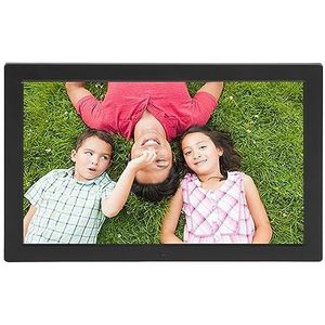 Grote Digitale Fotolijst, aan de Muur Gemonteerde Meerdere Dia-effecten 100 Tot 240 V 17 Inch 16:10 LCD-scherm Digitale Fotolijst met Afstandsbediening voor Thuis (EU-stekker)