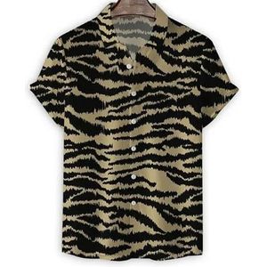 T Shirts Men Leopard Shirt Men 3D Printed Tiger Stripes Short Sleeves Tops Blouse Casual Summer Loose Shirts-Shirts-Zxa33494-L