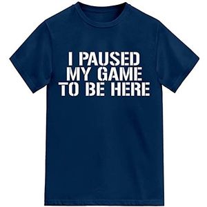 I Paused My Game to Be Here Shirt Jongens Jongens Pauzed My Game Kids Peuters T-Shirt Shirts 7-8 jaar (borst 81 cm) marineblauw, Donkerblauw, 9-11 Jaar
