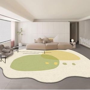 NBHDWF Onregelmatige gebogen lijnen Area Rugs, zachte antislip tapijt duurzaam voor woonkamer slaapkamer hal eetkamer, avocado groen (Color : G, Size : 80 * 120cm)