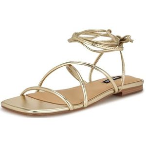 Nine West Mikila, platte damessandalen, 710 goud, 37.5 EU