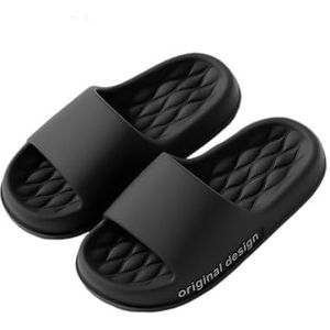 Glijbanen, Heren Zomer - Lichtgewicht Binnen/Buiten Comfort Pantoffels met Zachte Zool,Huispantoffels(Black,45 EU)