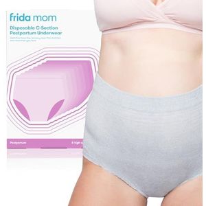 Frida Mom Wegwerp Hoge Taille C-Sectie Postpartum Ondergoed | Super Zacht, Rekbaar, Ademend, Wicking, Latex-vrij, Regelmatig (8 Count)