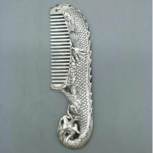 YTDJJWLS Handgemaakte koperen kam, traditionele Chinese stijl, Tibetaanse stijl, 17 cm, wit