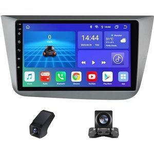Carplay autoradio 2 Din geldt voor Seat Altea 5P 2004-2015 Toledo 5P III 3 2004-2009 met Android Auto Bluetooth 9 inch touchscreen autoradio met GPS+achteruitrijcamera(X1)