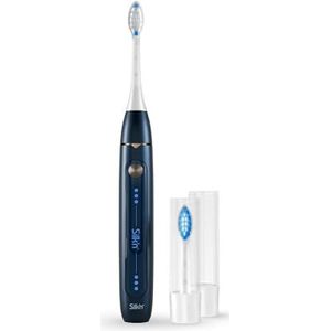 Silk'n SonicYou Elektrische sonische tandenborstel, tot 300 dagen looptijd, geschikt voor gevoelige tanden, met 4 middelgrote borstels, kleur donkerblauw
