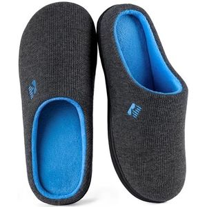 RockDove Originele tweekleurige pantoffels van traagschuim voor dames, Donkergrijs en blauw, 5/6 UK