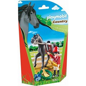 PlayMOBIL 9261 Jockey, leuke fantasierijke rollenspel, speelsets geschikt voor kinderen vanaf 4 jaar