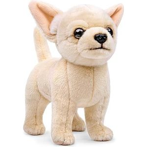 lilizzhoumax Hond Chihuahua Pluche dier 26 cm / 10 inch, simuleerde dier, hond, pluche dier, Kawaii hond, knuffeldier, realistische hond, pluche speelgoed voor wilde dieren, cadeau voor vrienden en