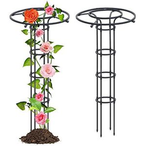 Tuin Obelisk Trellis voor Klimplanten, Tuin Trellis voor Potplanten, Metalen Paraplu Trellis Toren Frame Outdoor Bloem Ondersteuning Kooi Klimrek voor Wijnstokken Rose (4)