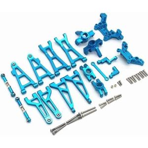 MANGRY Draagarm Stuurblok Set Fit for MJX Hyper Go 16207 16208 16209 16210 H16 1/16 RC Auto Upgrade onderdelen Kit (Size : Blue)