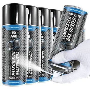 AAB Compressed Gas Duster Freezing Spray 400ml - Set of 6 - Deep Freeze Spray, Freezer Spray, Pipe Freeze Spray, Frost Spray, Pipe Freezing Kit, Freezes Down to -50*C