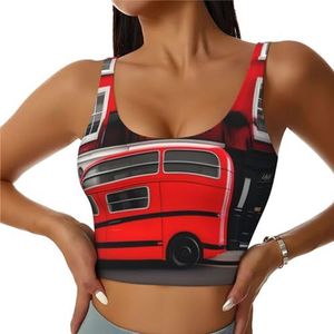 London Street Print Comfortabele Vrouwen Sport Vest Yoga Workout Vest Voor Vrouwen Lichtgewicht Zomer, Zwart, S