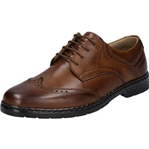 Josef Seibel HEREN Bedrijfsschoen, Nette schoenen Alastair 14, Mannen Veterschoenen,Schoenbreedte K (Extra groot),verwisselbaar voetbed,Bruin (cognac),44 EU / 9.5 UK
