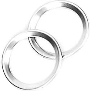 Interieur Styling Voor Mazda CX-5 CX5 2018-2021 Luidspreker Geluidsring Trim Cover Decoratie Interieurlijsten Accessoires(Silver 2pcs-B)