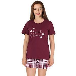 Merry Style Meisjes Jongens Pyjama MS10-194 (Claret Geruit, 158)