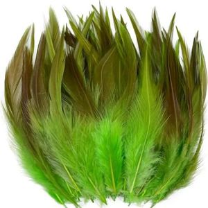20 stuks kip fazant veren pluim ambachtelijke haaraccessoires DIY bruiloft middelpunt carnaval decoratie oorbellen sieraden maken-groene veren