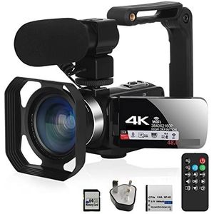 Videocamera, Digitale Camera Video Camcorder 4K Camcorder Licht Invullen Vlog Kit for Streaming Met 16X Zoom Fotografie Camera 'S(32G SD Card,Z11 kit)