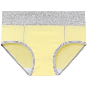 yeeplant Huidvriendelijk katoenen elastisch driehoekig ondergoed voor dames, Geel en Grijs, 3XL