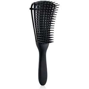 Kam 2 stuks haarkam ontwarrende borstel hoofdhuid massage haarborstel ontklitter borstel voor krullend haar dik haar octopus haarborstel vrouwen mannen salon (zwart)